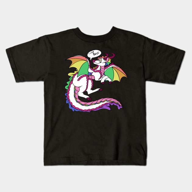 Gay Pride Dragon Kids T-Shirt by Mistastark